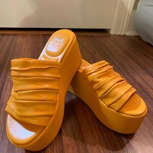 Marc Fisher Orange Platform Sandals